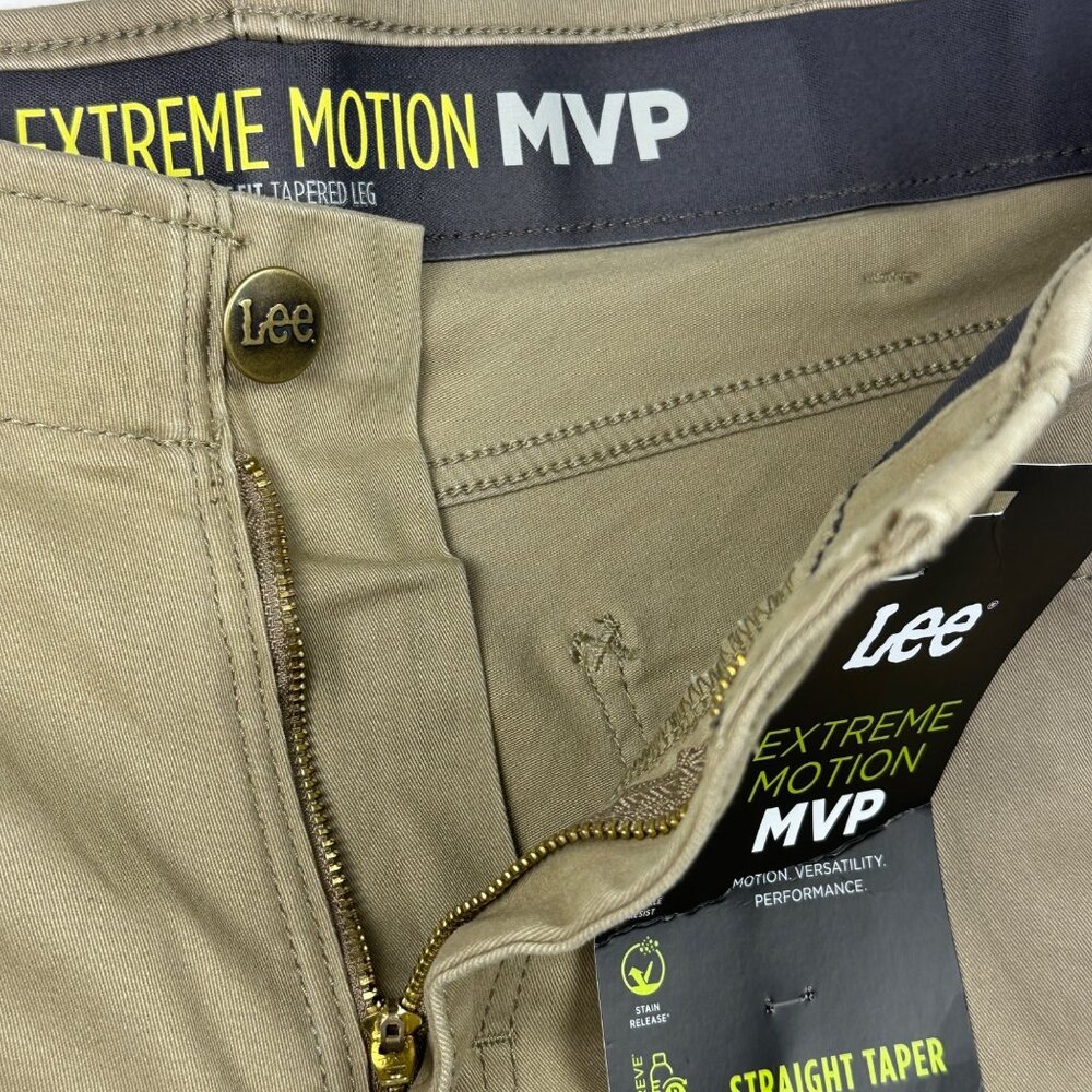 Lee Extreme Motion Straight Khaki Pants 34x30 Stretch Comfort Southern Rodeo - Picture 6 of 9